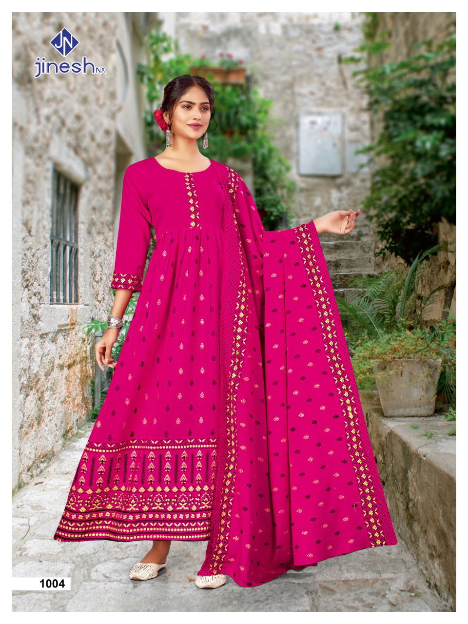 Jinesh Nx Jannat Heay Ethnic Wear Wholesale Printed Anarkali Kurtis Catalog